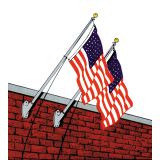 9' Streaming 30 Degree Outrigger Flagpole Set